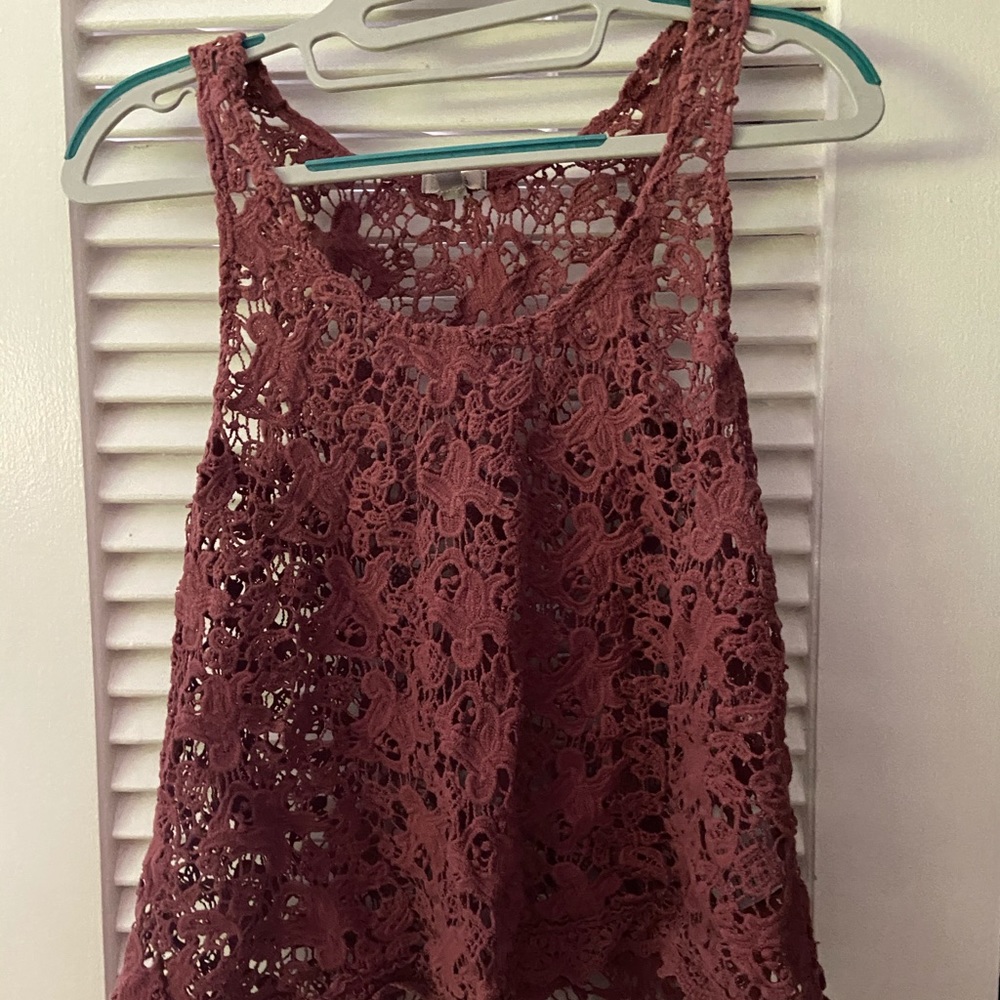 Urban Outfitters Lace See-Through Tank